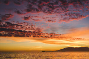 beautiful view sunset sea