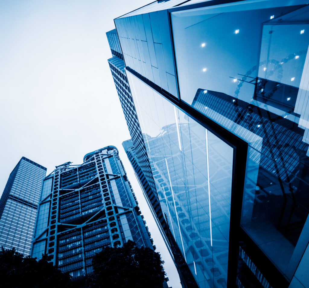 low angle view of skyscrapers