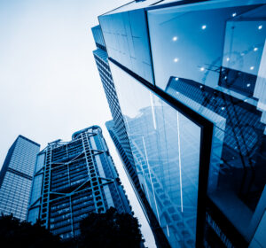 low angle view of skyscrapers