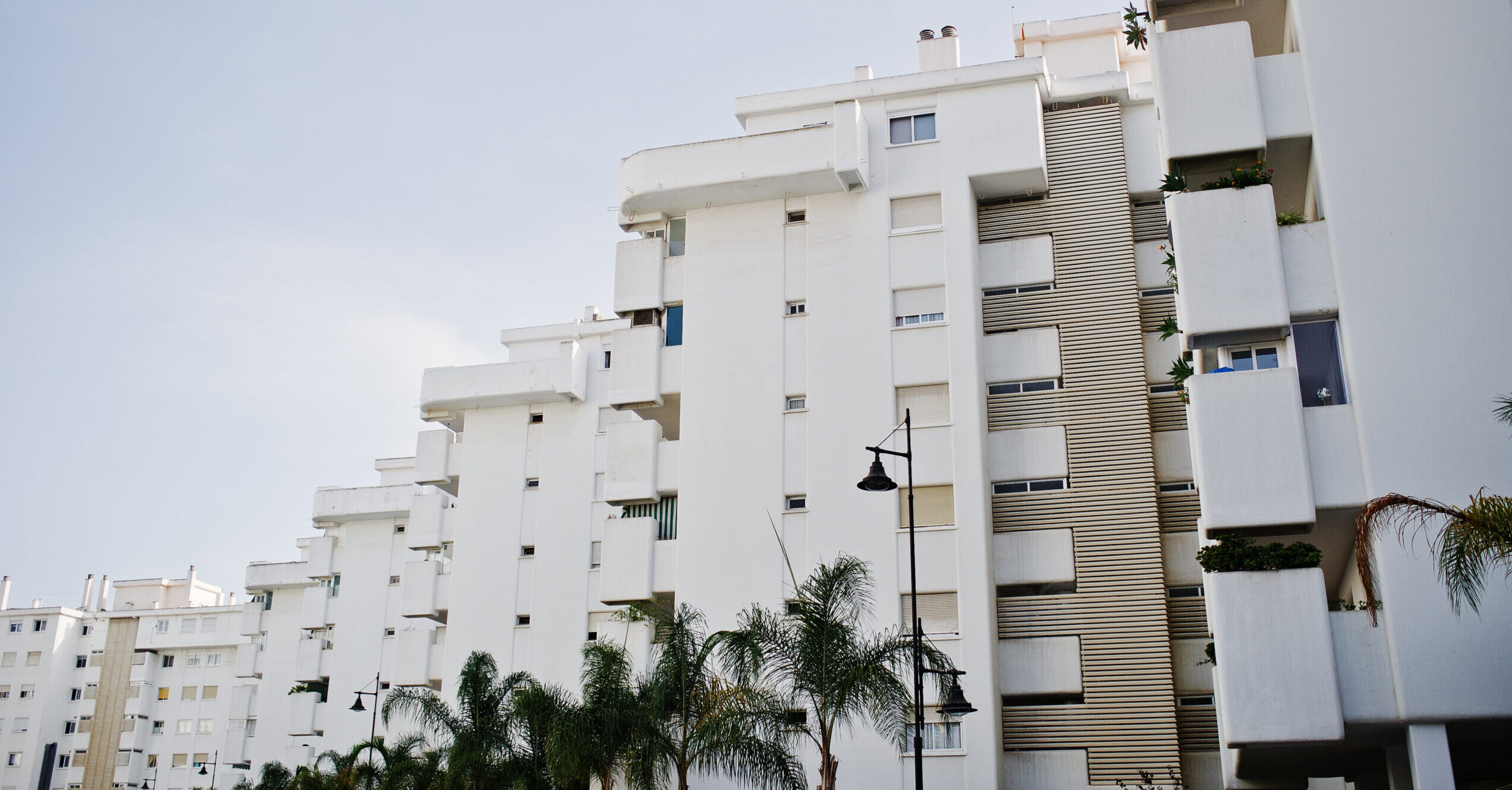 streets with architecture of the resort town buildings and tropi
